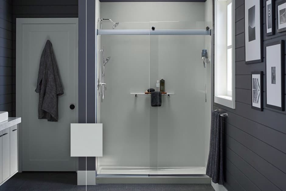 Image of LuxStone shower with Ice Grey walls
